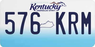 KY license plate 576KRM