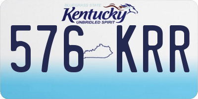 KY license plate 576KRR