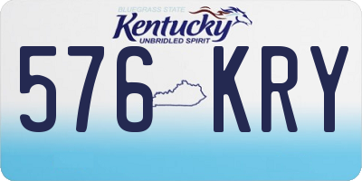 KY license plate 576KRY