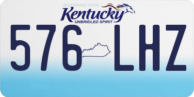KY license plate 576LHZ