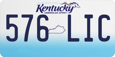 KY license plate 576LIC