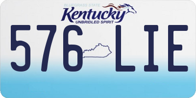 KY license plate 576LIE