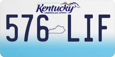 KY license plate 576LIF