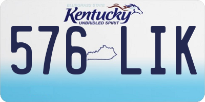 KY license plate 576LIK