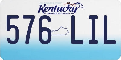 KY license plate 576LIL