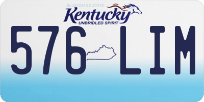 KY license plate 576LIM