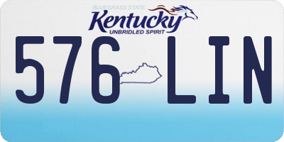 KY license plate 576LIN