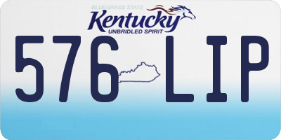 KY license plate 576LIP