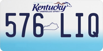 KY license plate 576LIQ