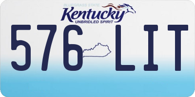 KY license plate 576LIT