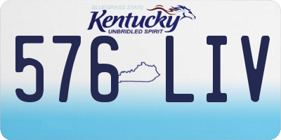 KY license plate 576LIV