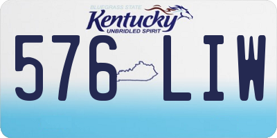 KY license plate 576LIW