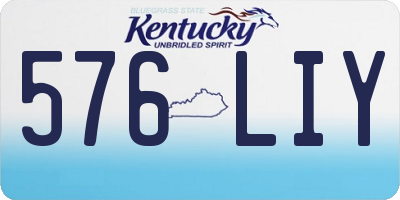 KY license plate 576LIY