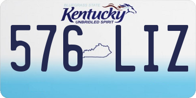 KY license plate 576LIZ