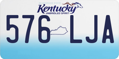 KY license plate 576LJA