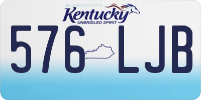 KY license plate 576LJB