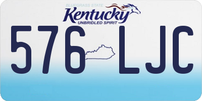 KY license plate 576LJC
