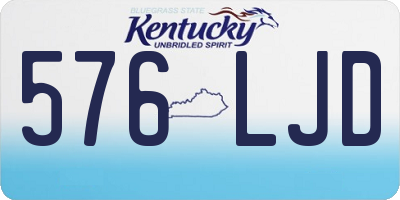 KY license plate 576LJD