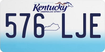 KY license plate 576LJE
