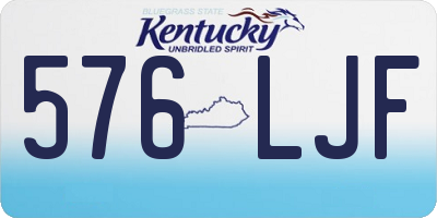 KY license plate 576LJF