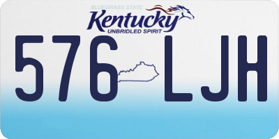 KY license plate 576LJH