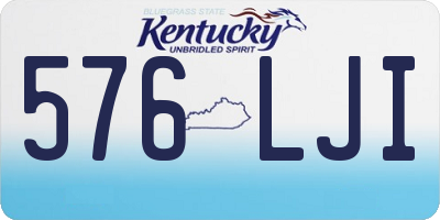 KY license plate 576LJI
