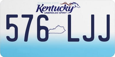 KY license plate 576LJJ