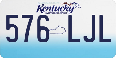 KY license plate 576LJL