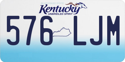KY license plate 576LJM