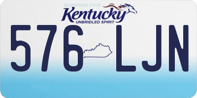 KY license plate 576LJN