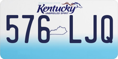 KY license plate 576LJQ