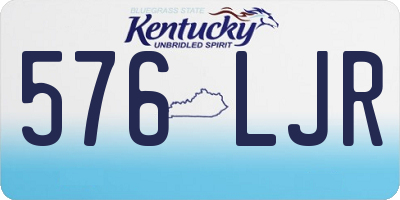 KY license plate 576LJR
