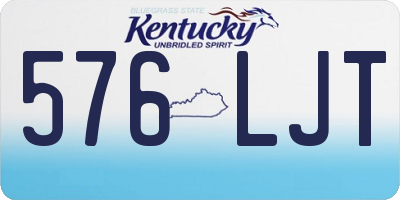 KY license plate 576LJT