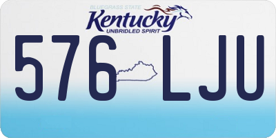 KY license plate 576LJU