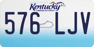 KY license plate 576LJV
