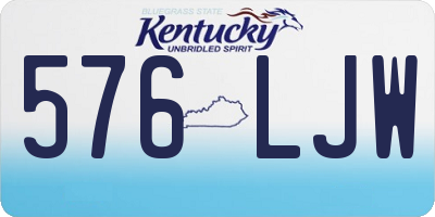 KY license plate 576LJW