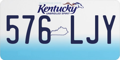 KY license plate 576LJY