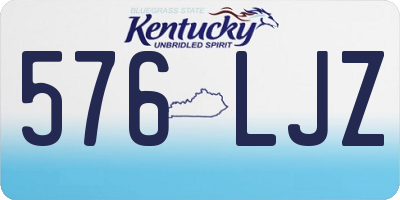 KY license plate 576LJZ