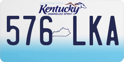 KY license plate 576LKA