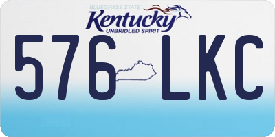 KY license plate 576LKC