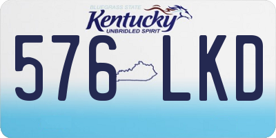 KY license plate 576LKD