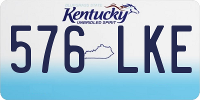 KY license plate 576LKE