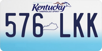 KY license plate 576LKK