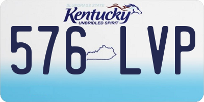 KY license plate 576LVP