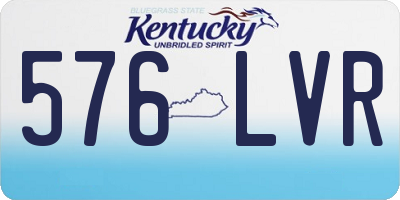 KY license plate 576LVR