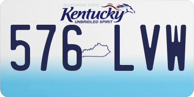 KY license plate 576LVW