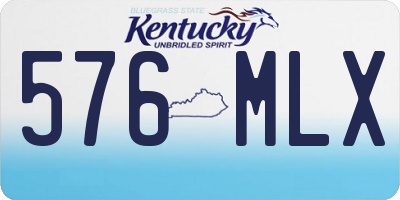 KY license plate 576MLX