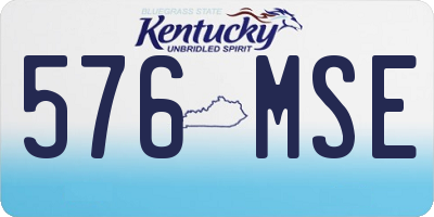 KY license plate 576MSE