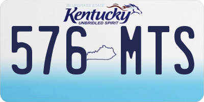 KY license plate 576MTS