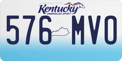 KY license plate 576MVO